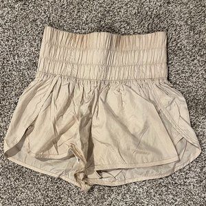 Free People Movement The Way Home Shorts oatmeal cream ivory off-white Small EUC
